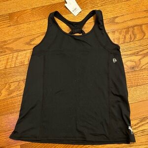 Girls Abercrombie Active Black Racer back  Top In Black Size 9/10 NWT
